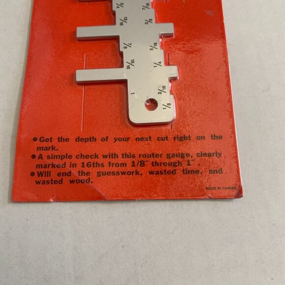Router Depth Gauge Marked in 16ths From 1/8" Through 1" Brand New - Picture 4 of 6